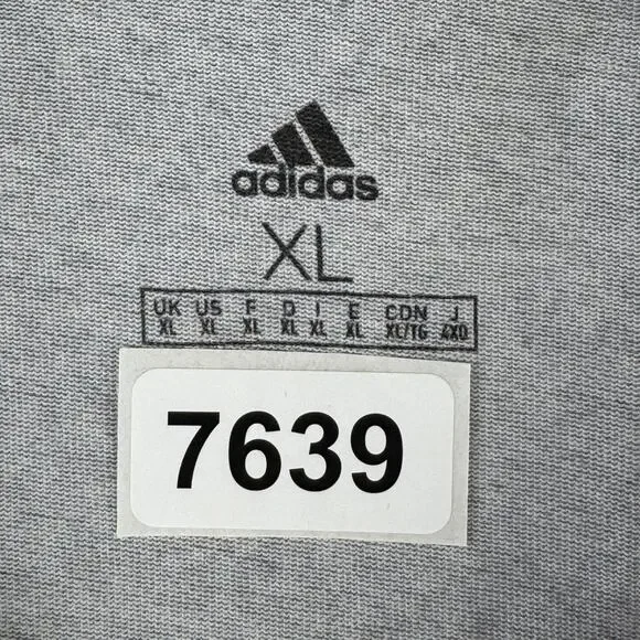 Adidas Grey Essentials Aeroready Graphic Logo Performance Hoodie Size XL - Picture 13 of 13